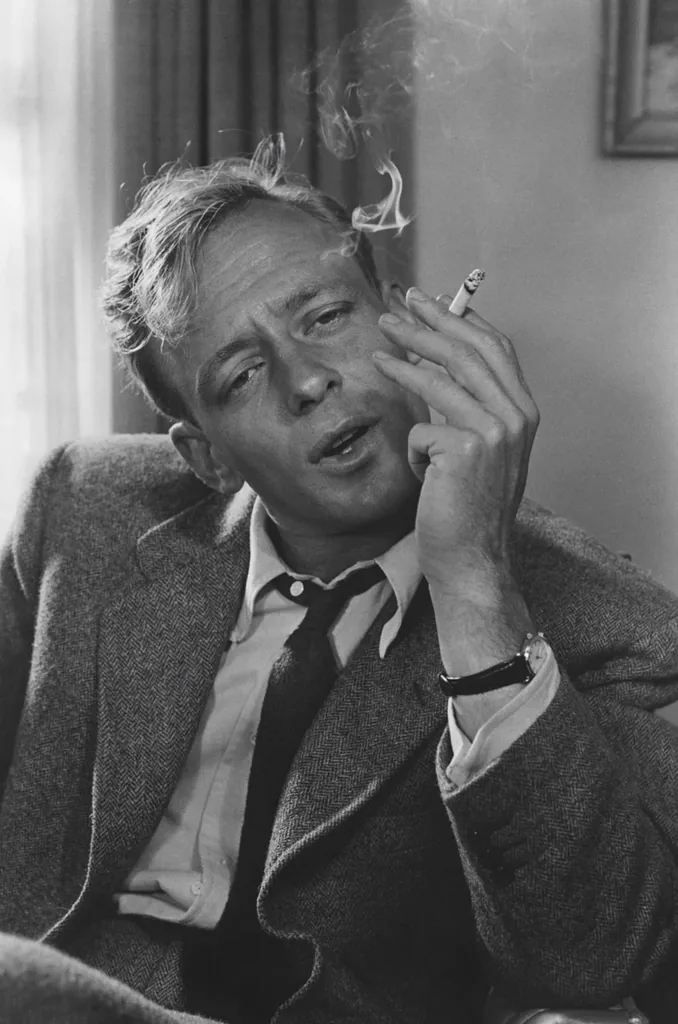 Black-and-white portrait of a man smoking a cigarette, made with FLUX 3 Image Klein
