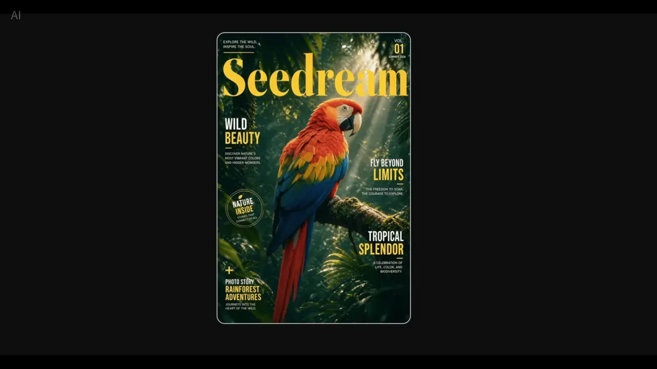A magazine cover split into separate layers